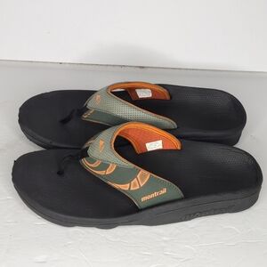 B46 Montrail Mens Thong Flip-Flops Sandals Black Size 10